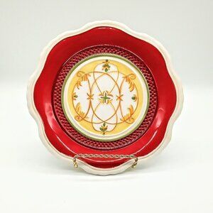 Fitz and Floyd Bellacara Red Salad Plate NWT